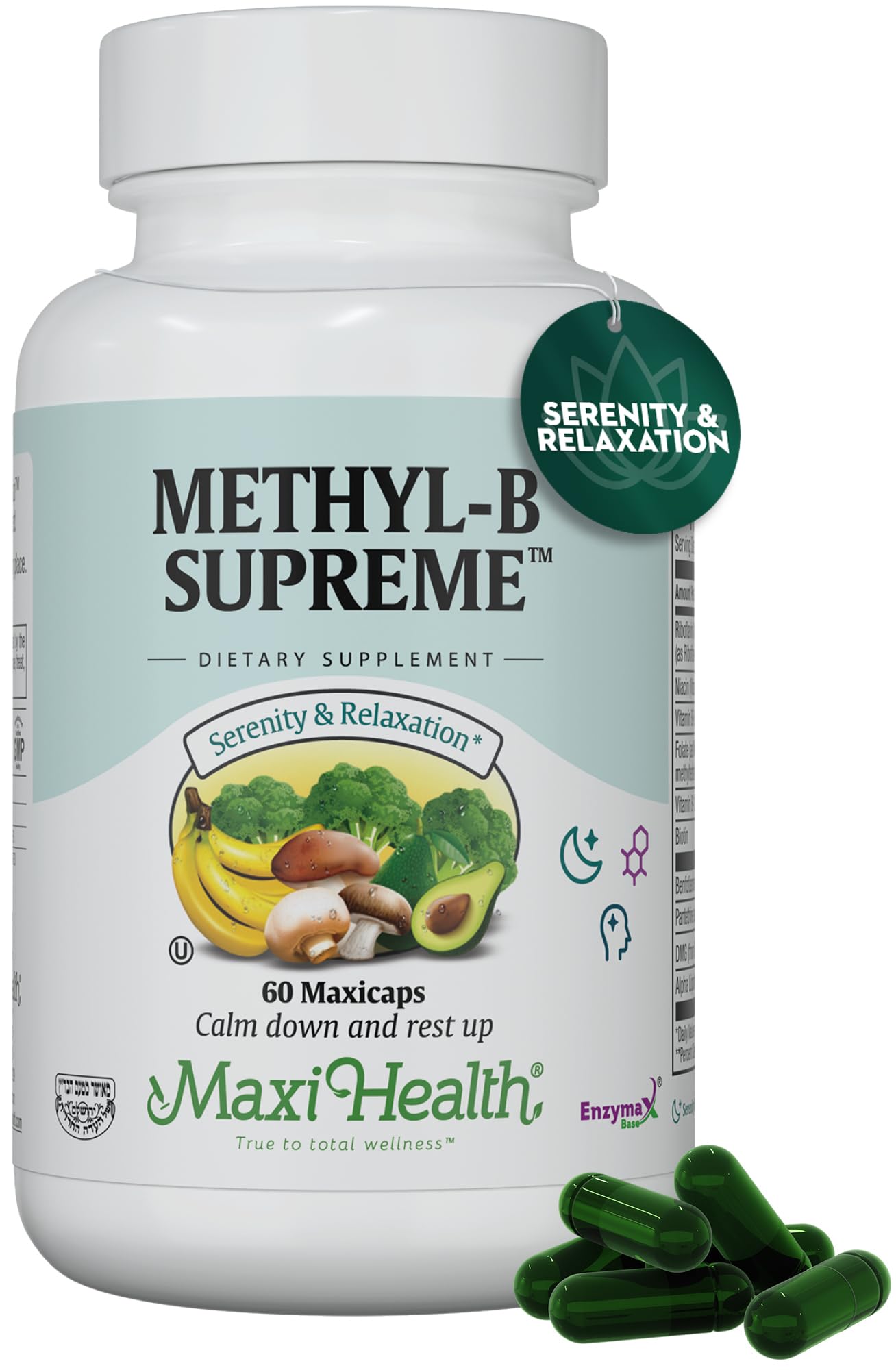 Stress B Complex – Methyl-B Supreme with Methylated B12, B6 & Folate | Kosher Vegan 60 Caps