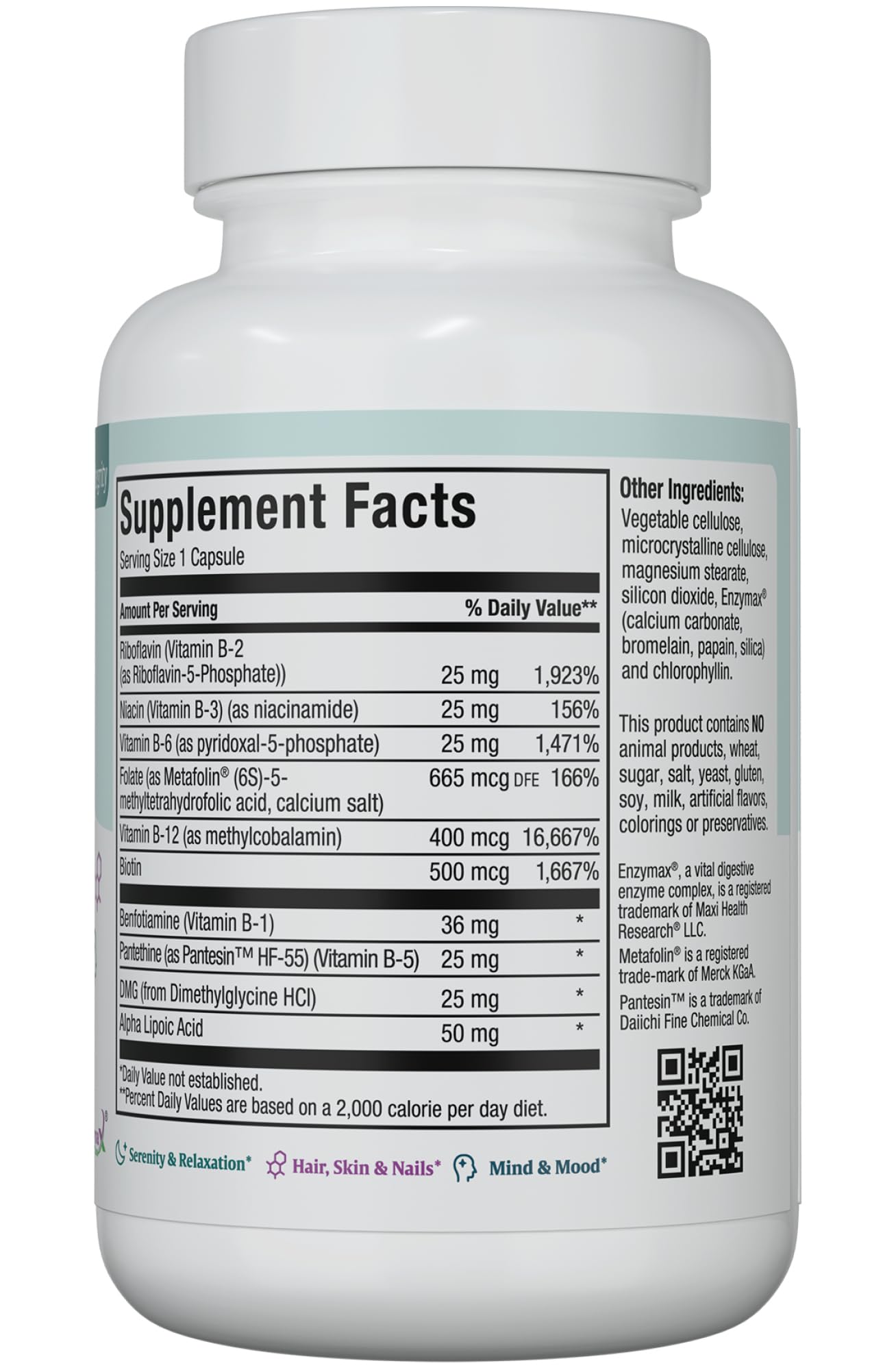Stress B Complex – Methyl-B Supreme with Methylated B12, B6 & Folate | Kosher Vegan 60 Caps