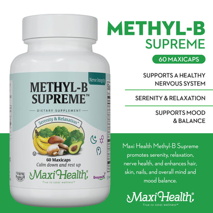 Stress B Complex – Methyl-B Supreme with Methylated B12, B6 & Folate | Kosher Vegan 60 Caps