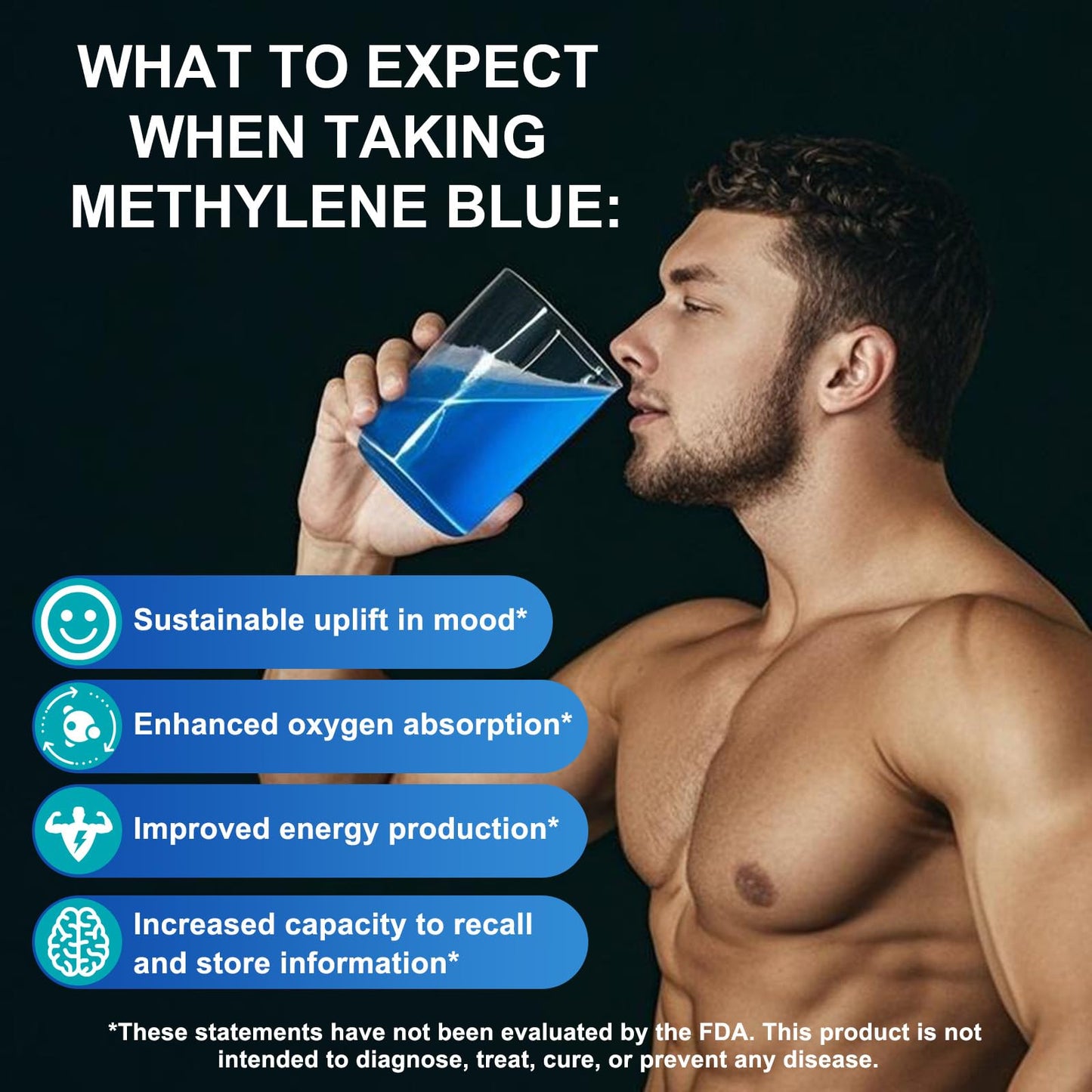 Methylene Blue 1% Drops | Pharmaceutical Grade | 60ml – Memory, Focus, Clarity