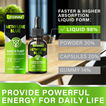 Methylene Blue Drops – 2 Fl oz, Pharmaceutical Grade, Brain Health & Focus