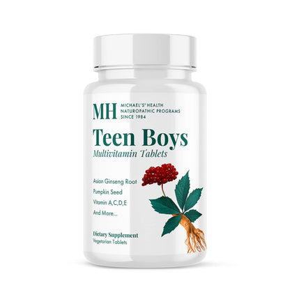 Michael's Health Naturopathic Teen Boys Daily Multivitamin – 90 Vegetarian Tablets, Kosher