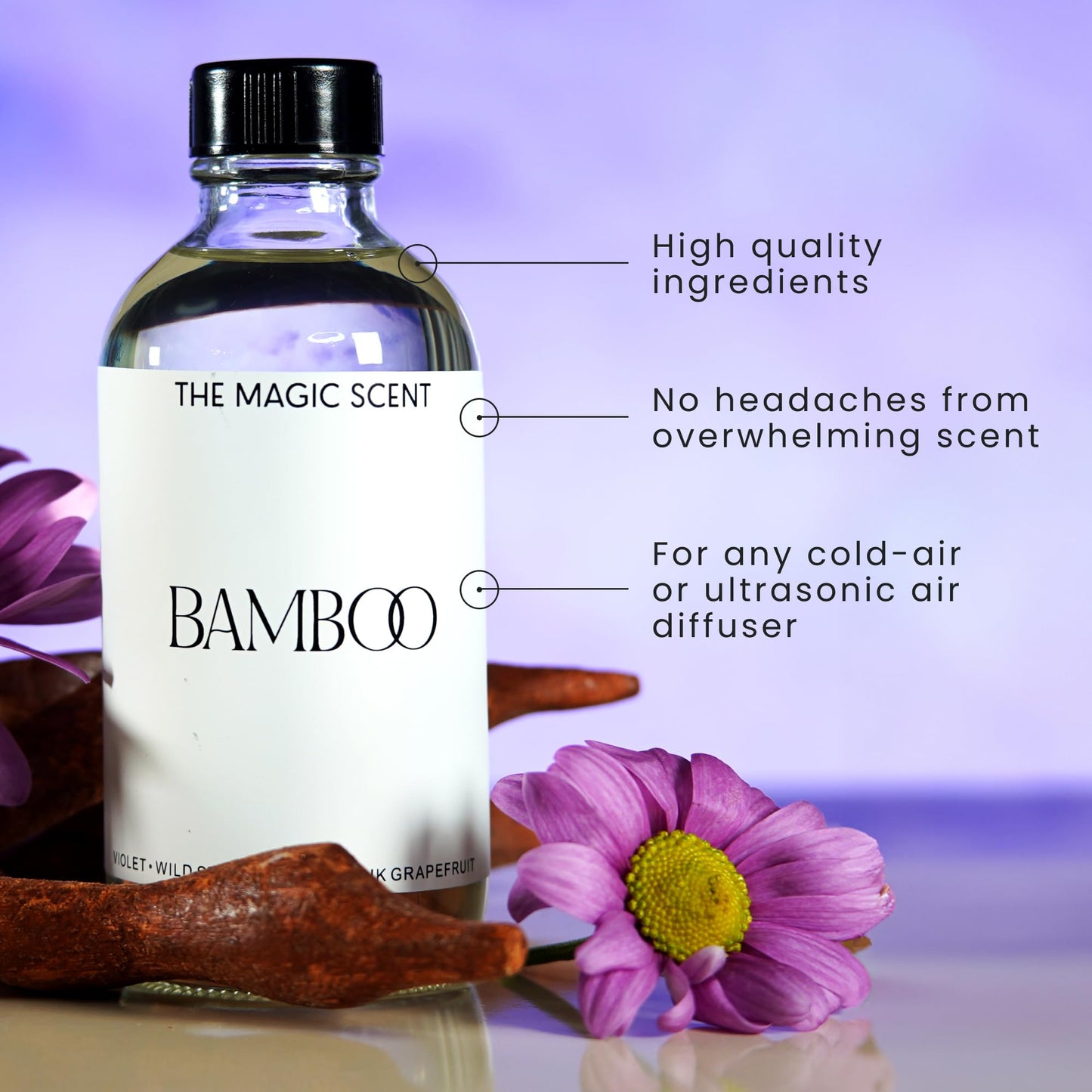 Magic Scent Bamboo Diffuser Oil – Hotel Luxury Scents, 16.9 oz (500 mL)