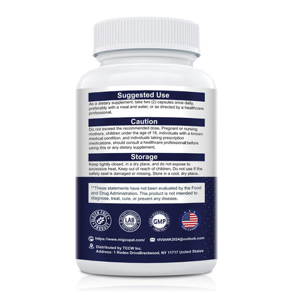 Migcopat Probiotic Prebiotic Postbiotic & Digestive Enzymes – 80B CFU, 120 Capsules