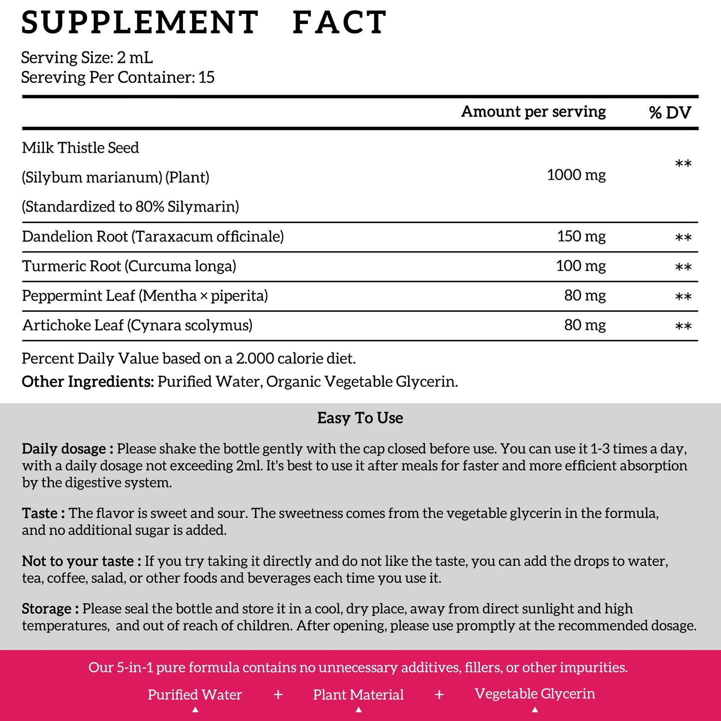 (4 Pack) Milk Thistle Drops 1000mg | Liver Detox & Support | Vegan, Non-GMO | 1 Fl Oz