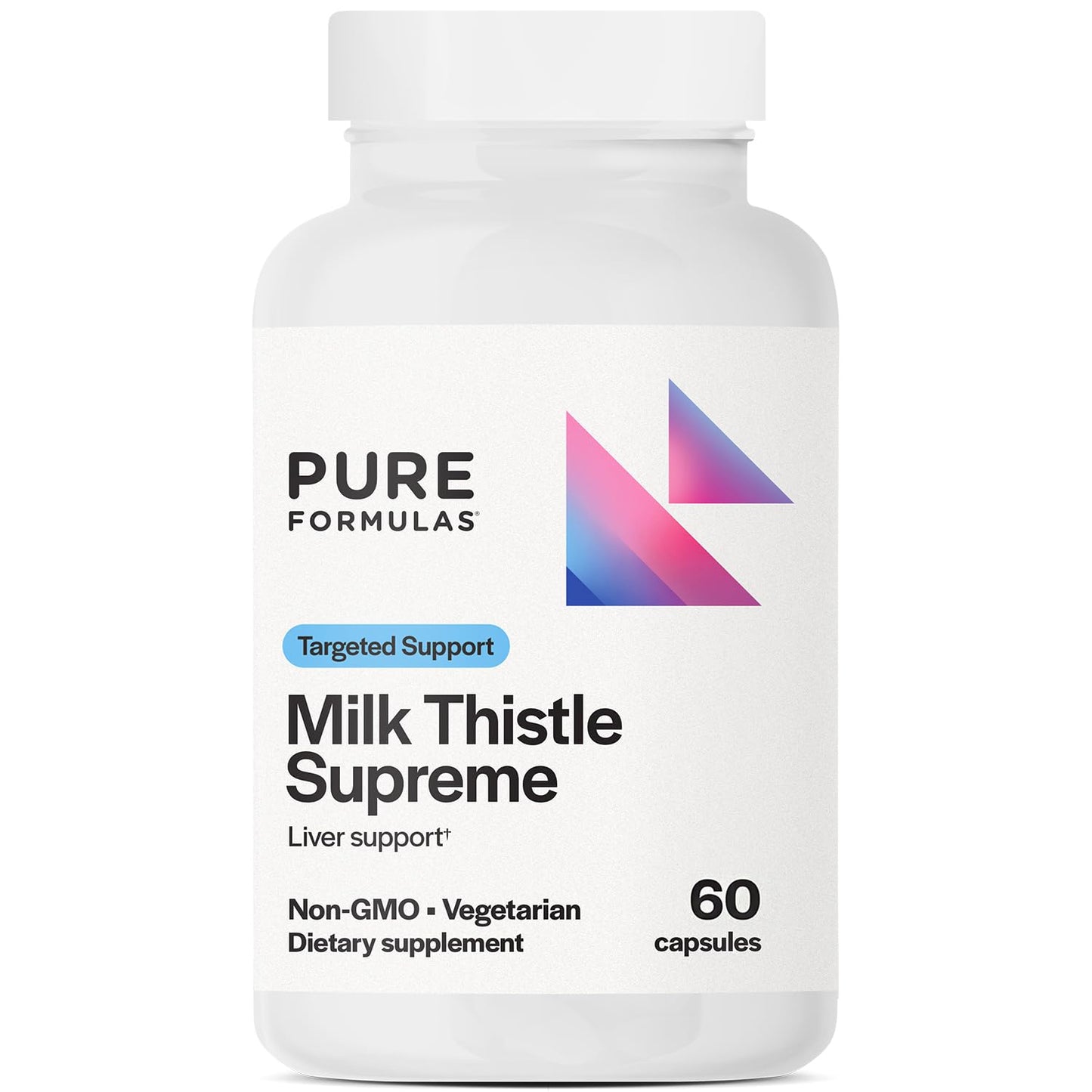 PureFormulas Milk Thistle Supreme 250 mg – Liver Health & Antioxidant Support | Non-GMO Vegetarian Capsules | 60 Count