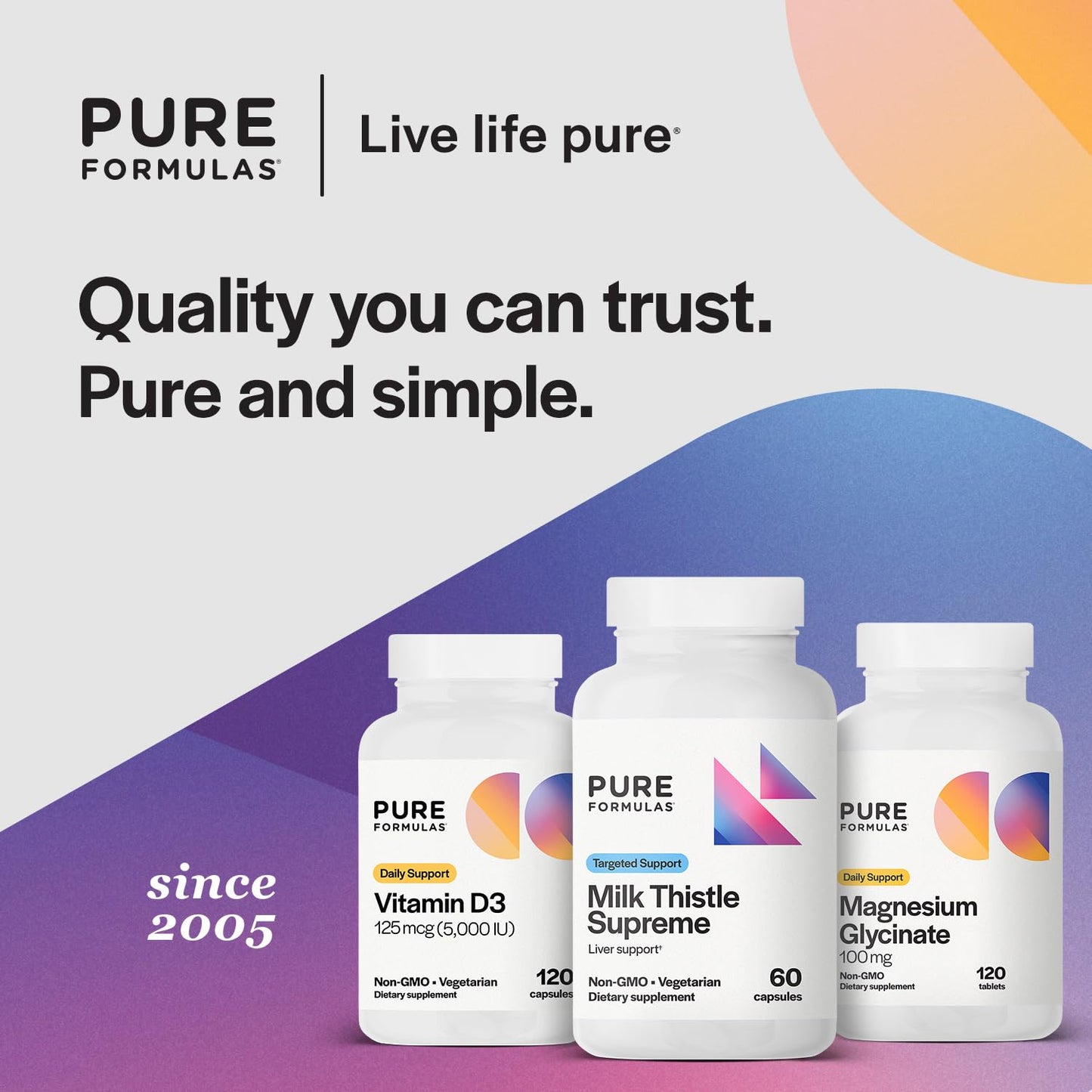 PureFormulas Milk Thistle Supreme 250 mg – Liver Health & Antioxidant Support | Non-GMO Vegetarian Capsules | 60 Count