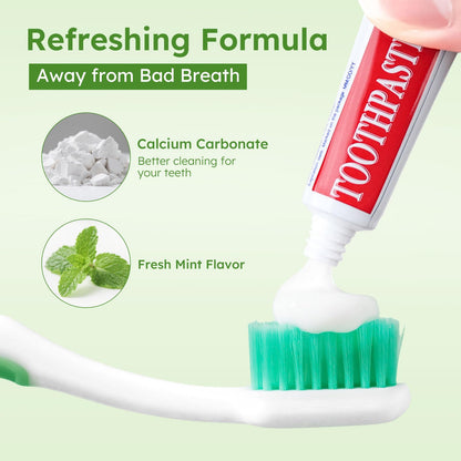 Travel Size Toothpaste Bulk 120 Tubes – Mint Disposable Pocket Paste 0.176 oz