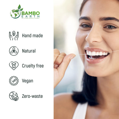Biodegradable Mint Dental Floss - 2x Refillable, Organic, Zero Waste