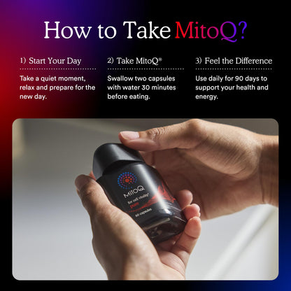 MitoQ Pure Advanced Mitochondria Supplement | Superior Bioavailability for Healthy Aging, Energy, Heart Health & Mobility