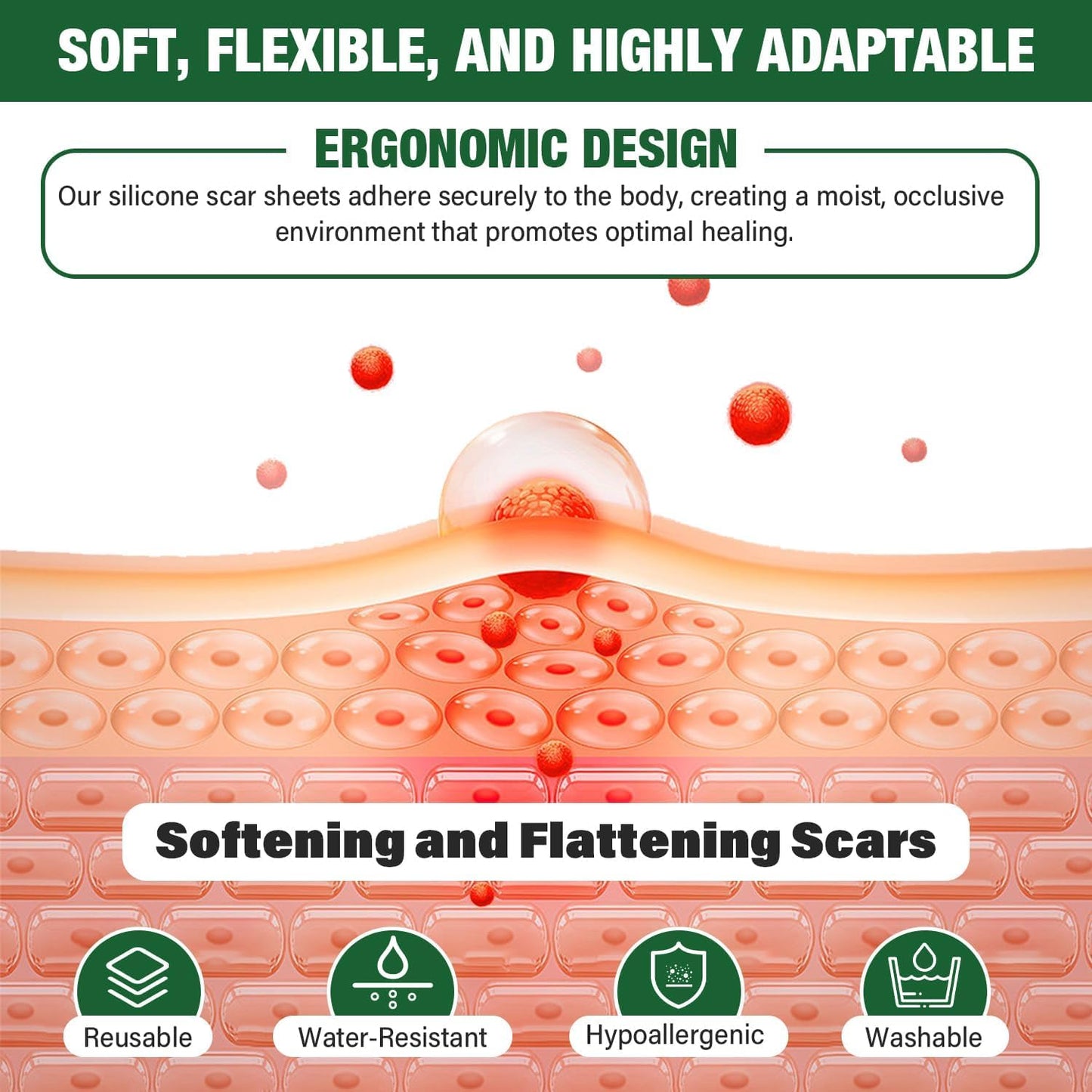 Mitreal Silicone Scar Sheets – 1.6x120 Roll | Surgical Scar Tape