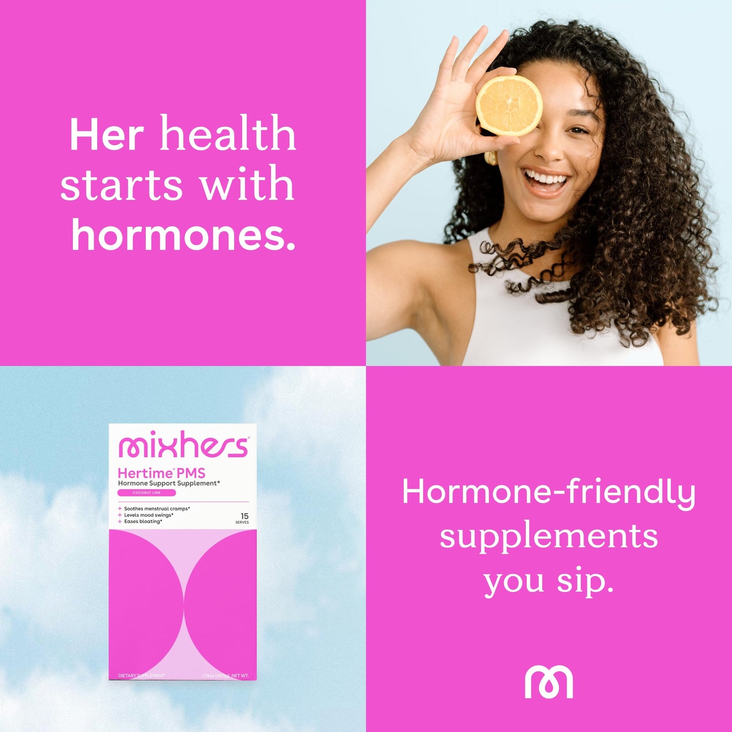 MIXHERS Hertime PMS - Hormonal Health & Menstrual Wellness (Sugar-Free, 15 Packets)