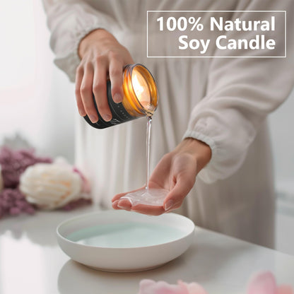 MOASITN Coconut Vanilla Heavenly Scented Candle 7oz | Natural Soy Aromatherapy Jar Candle | Handmade Gift