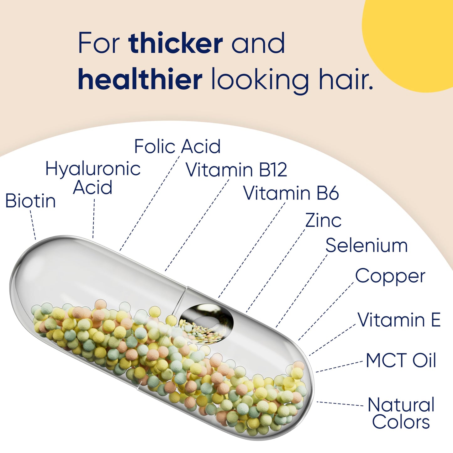 Moerie Hair Growth Supplements – Beadlet Delivery, Biotin & Q10 (120 Pills)