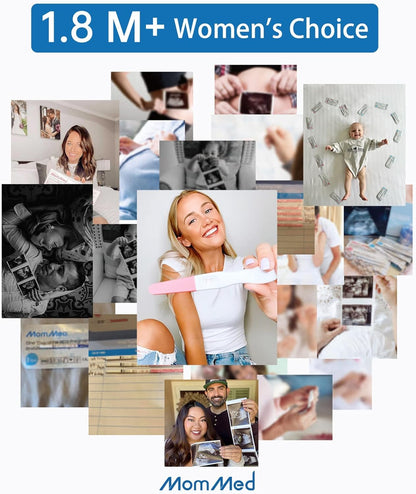 MomMed Pregnancy Test Strips – 20 HCG Tests, 99% Accurate, 20 Free Urine Cups, Bulk for Home Use