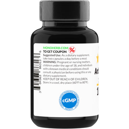 MONOHERB Artichoke Leaf Extract 1000 mg - 90 Vegetarian Capsules