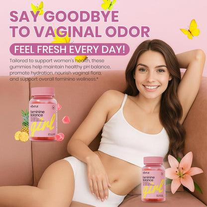 Montue Premium Diamond Feminine Balance Gummies - pH Balance with Prebiotics & Lactobacillus Probiotic Blend, Hawaiian Pineapple, Immune Support, Vegan & Non-GMO (60 Gummies)