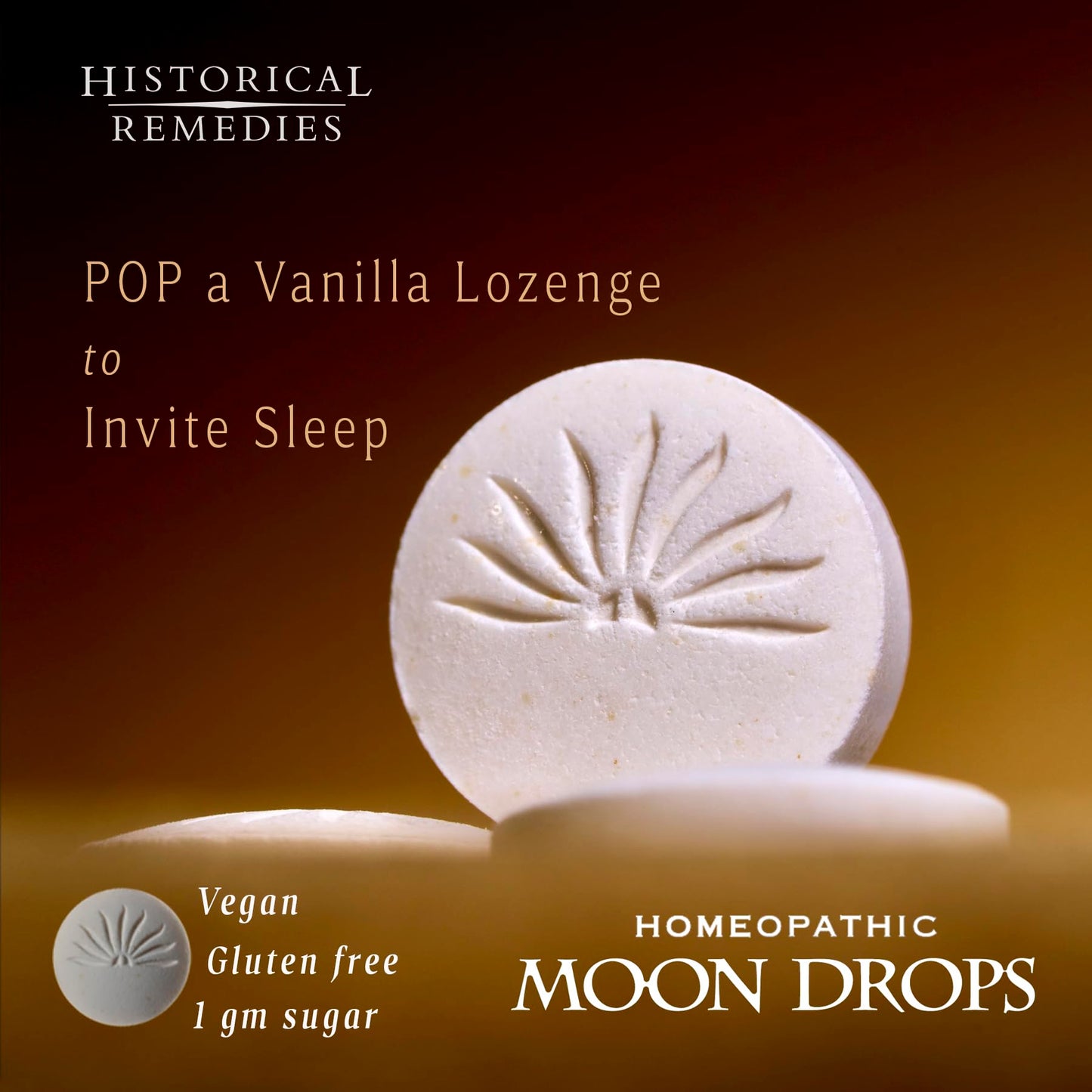 Moon Drops Sleep Aid Lozenges (3 Pack) – Homeopathic Vanilla, Coffea Cruda 12X, Vegan & Gluten-Free