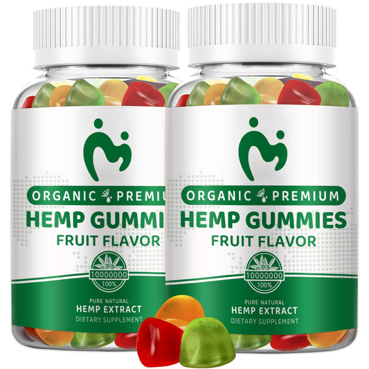 (2 Pack) Hemp Gummies - Pain, Sleep & Anxiety Relief | Organic Hemp Extract