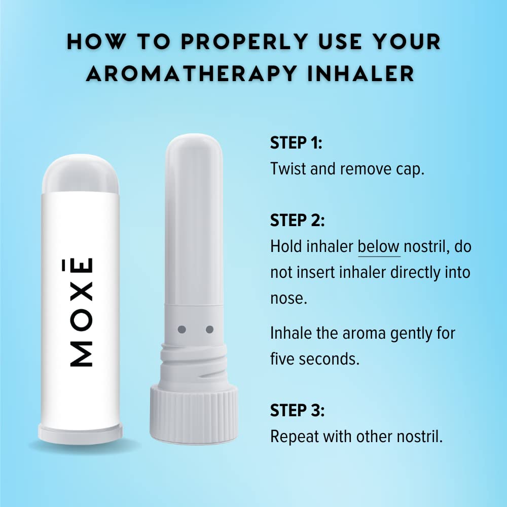 MOXĒ Dream Nasal Inhaler – Calming Essential Oil Blend for Sleep (Lavender, Chamomile, Lemongrass, Grapefruit) – USA Made (3 Pack)