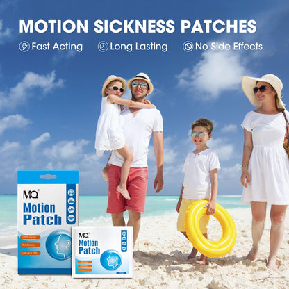 MQ Motion Sickness Patch – Non-Drowsy, 20 Count, Fast-Acting, 72H Travel Patches Behind Ear