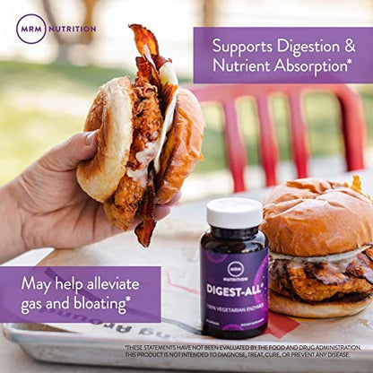 MRM Digest-All Digestive Enzymes – Lactase, Amylase & Lipase | 15 Servings | Vegetarian & Gluten-Free