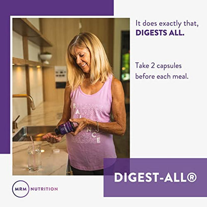 MRM Digest-All Digestive Enzymes – Lactase, Amylase & Lipase | 15 Servings | Vegetarian & Gluten-Free
