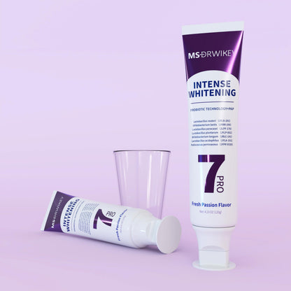 MSDRWIKEY Popping 7-Pro Whitening Toothpaste | Deep Whitening, 7 Probiotics & Fluoride-Free