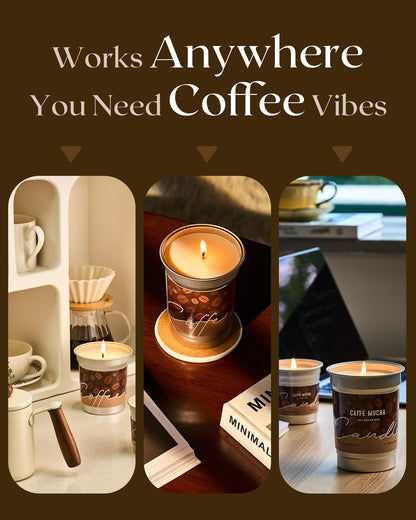 M&SENSE Espresso Candles – Black Coffee Scent, 16.2oz Soy Wax