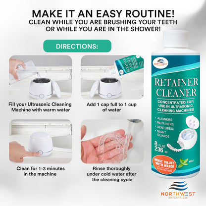 Ultrasonic Retainer Cleaner Concentrate – Mint (32 oz)