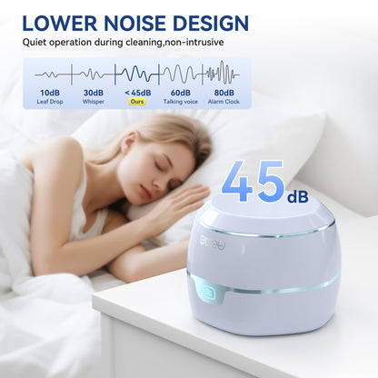Ultrasonic Retention Cleaner,45kHzRetainer Cleaner Machine for Denture, Mouth Guard, Night Guard, Aligner, Braces, Toothbrush Head & Jewelry,245ML Dental Cleaning Pod