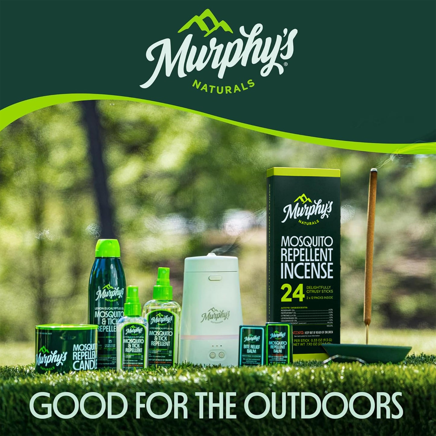 Murphy's Naturals Mosquito & Tick Repellent Spray — Lemon Eucalyptus, DEET-Free, 4 oz (2-Pack)
