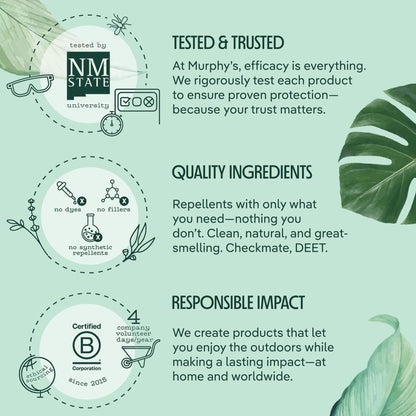 Murphy's Naturals Mosquito & Tick Repellent Spray — Lemon Eucalyptus, DEET-Free, 2oz Pump (3-Pack)