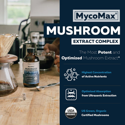 MycoMax Mushroom Complex – 70% Beta Glucans, US Grown