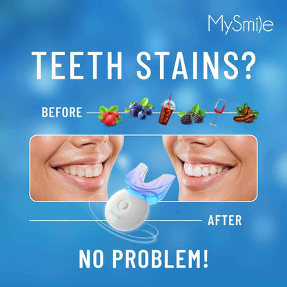 MySmile Teeth Whitening Kit with LED Light – 10 Minute Fast Whitening (35% Carbamide Peroxide)