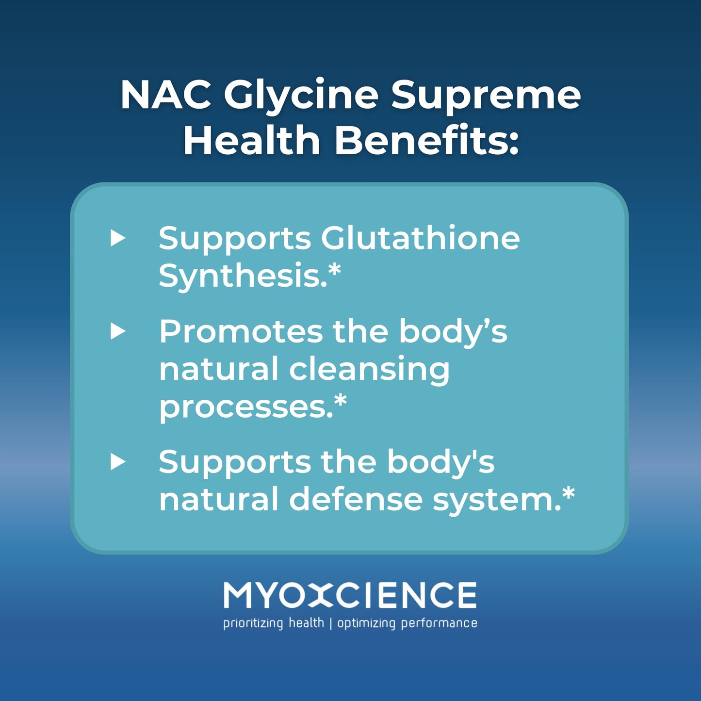 MYOXCIENCE NAC Glycine Supreme – NAC + Glycine + Taurine (Natural Peach & Pineapple) 30 Servings