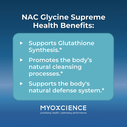 MYOXCIENCE NAC Glycine Supreme – NAC + Glycine + Taurine (Natural Peach & Pineapple) 30 Servings