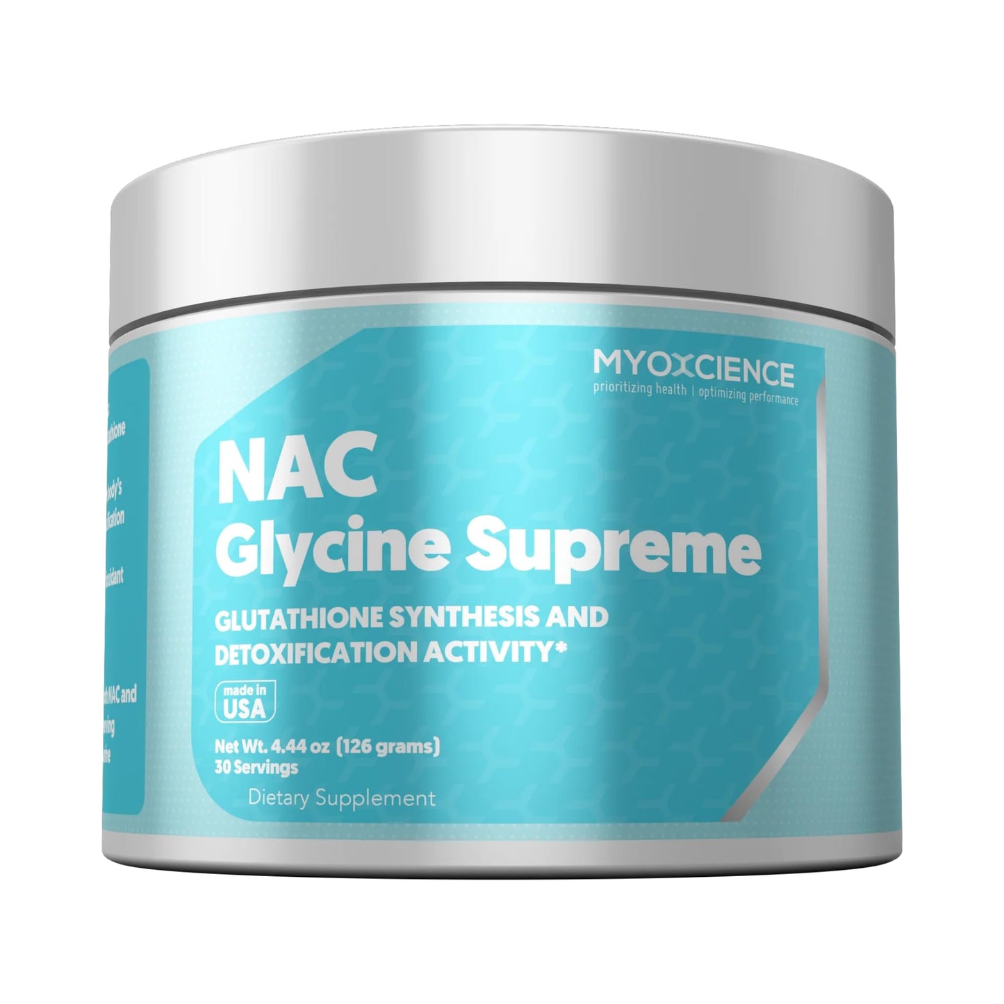 MYOXCIENCE NAC Glycine Supreme – NAC + Glycine + Taurine (Natural Peach & Pineapple) 30 Servings