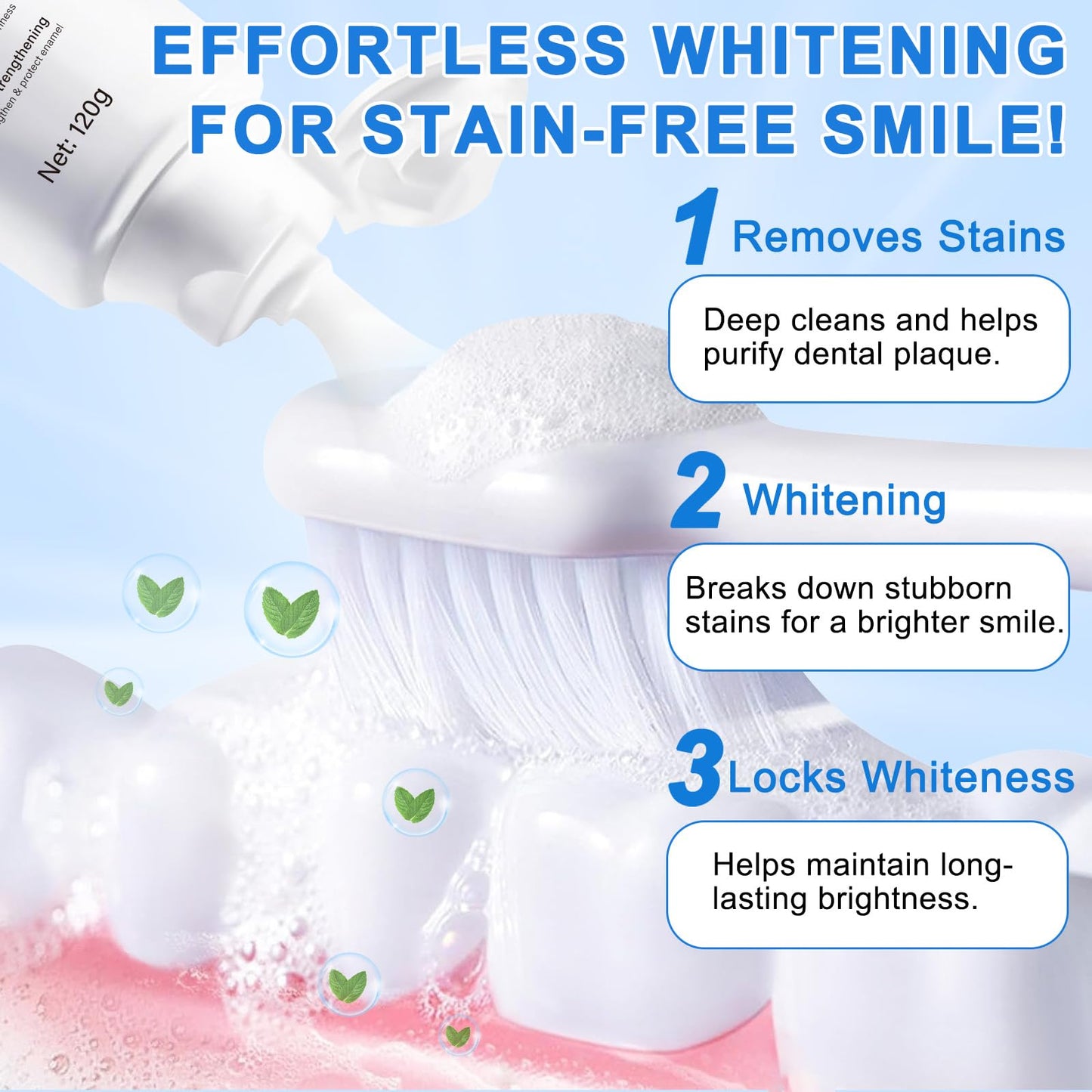 9.9% Nano Hydroxyapatite Toothpaste – Fluoride Free Enamel Repair, Natural Peppermint, 120g