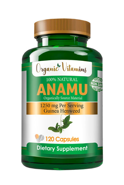 Organic Anamu 1250mg Supplement – 240 Capsules | Vitamisan (Petiveria alliacea)