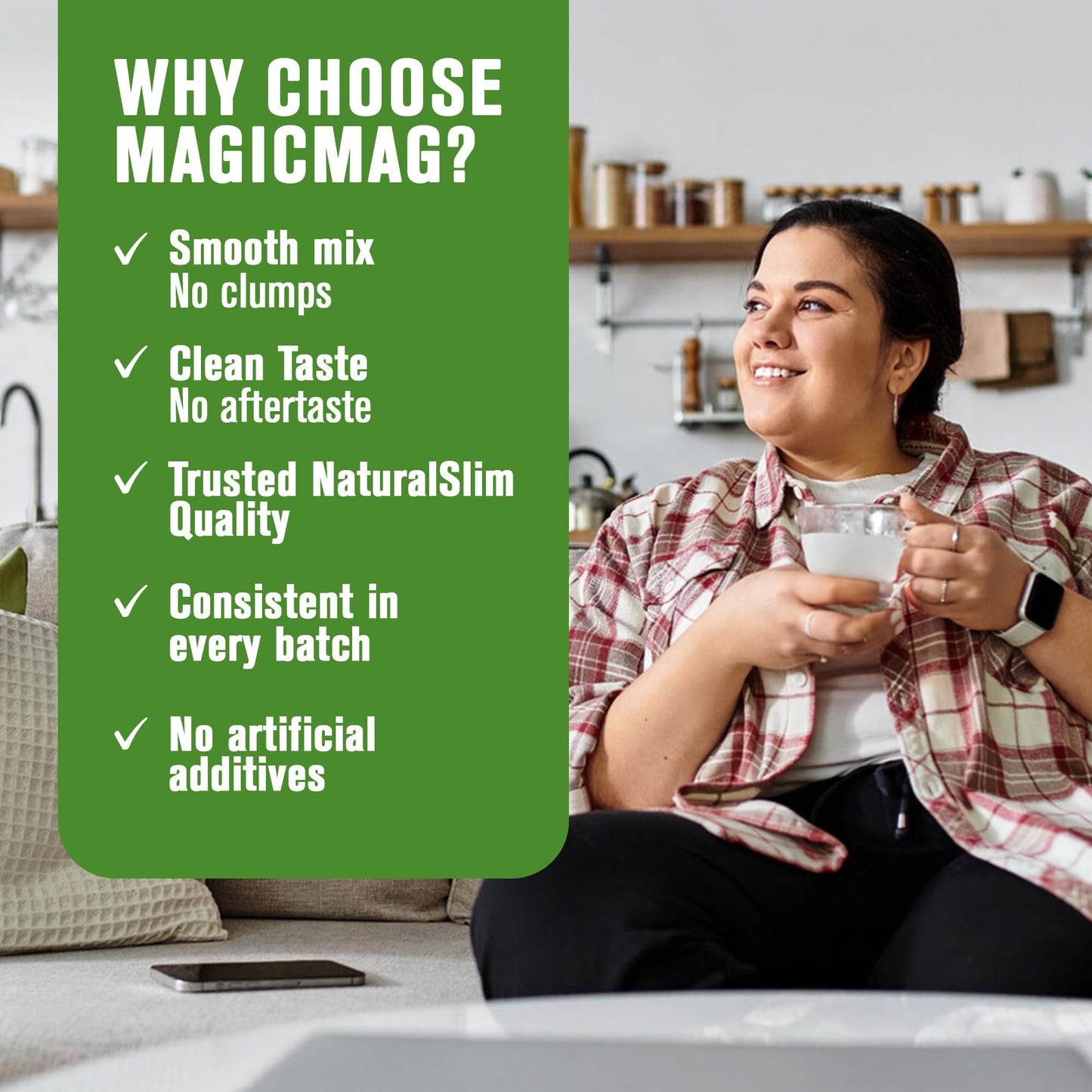 NaturalSlim MagicMag Raspberry Lemon Magnesium Citrate Powder - 8oz Drink Mix