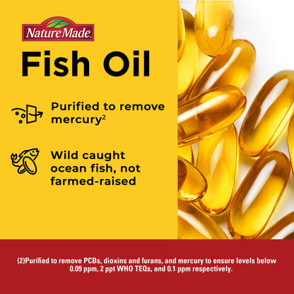 Nature Made Burp Less Omega-3 1200 mg Fish Oil Softgels – 120 Count
