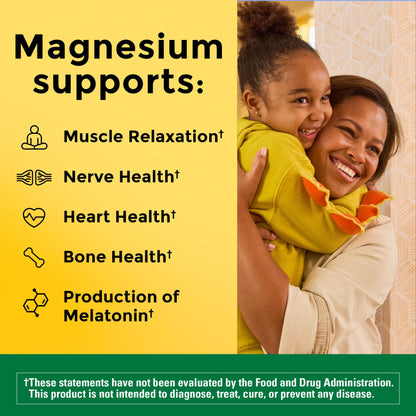 Nature Made High Absorption Magnesium Citrate 200 mg Gummies – 60 Count