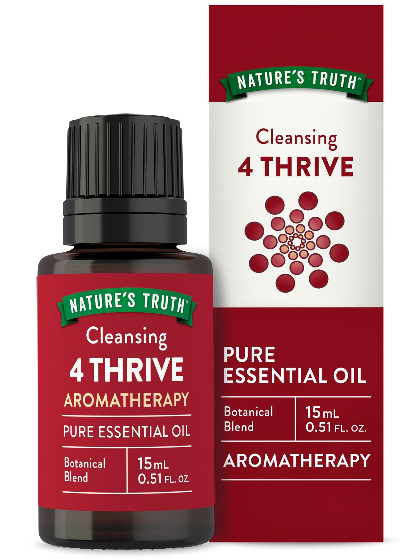 Nature's Truth 4 Thrive Essential Oil | 15 mL | with Eucalyptus, Rosemary, Lemon, and Clove Oils | for Aromatherapy | Pure Plant Based, Non-GMO & Gluten Free