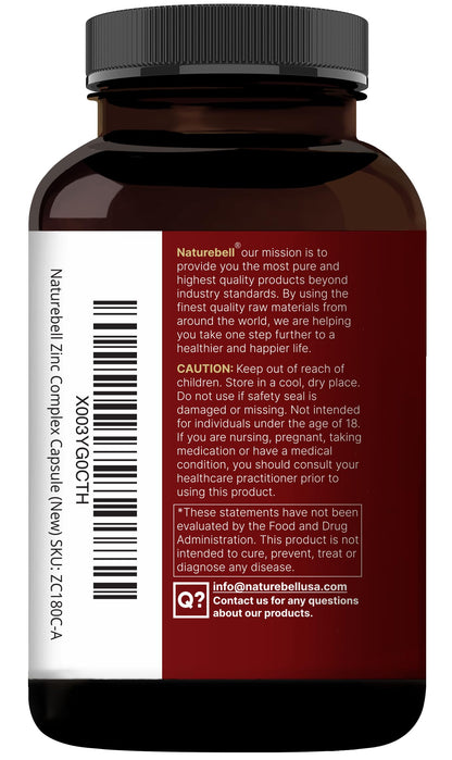 NatureBell Zinc Quercetin 480 Capsules (2 Pack) - 4-in-1 Immune Support