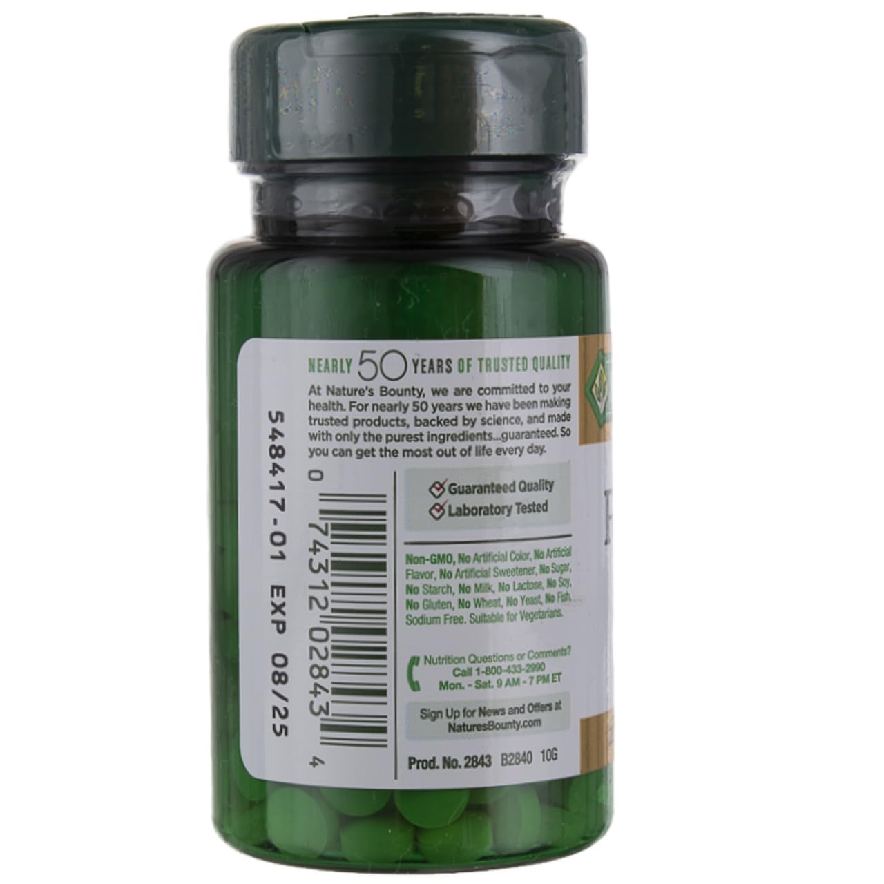 Nature's Bounty Folic Acid 800 mcg Tablets, 250 ct