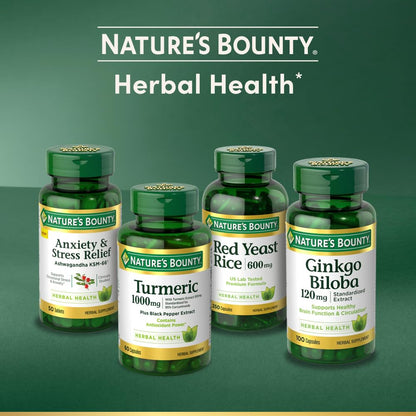 Nature's Bounty Turmeric Pills – 538 mg, 45 Capsules | Antioxidant Health