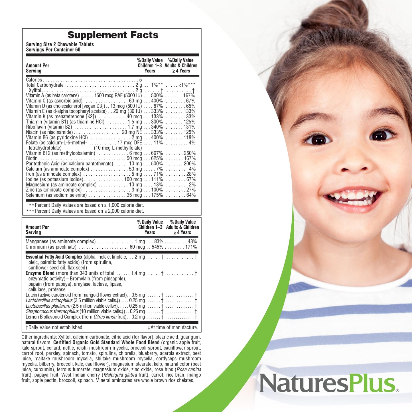 Natures Plus Animal Parade Gold Kids Multivitamin – Watermelon Chewables (120 Tablets) | Vegan & Gluten Free