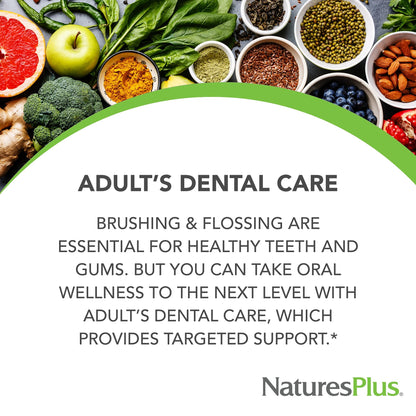 Natures Plus Adults Dental Care Probiotic – Teeth & Gum Health Peppermint Lozenges (60 Count)