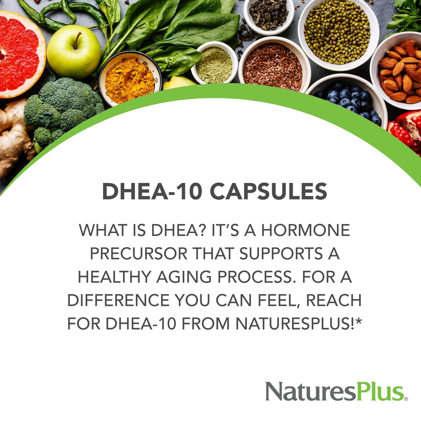 Natures Plus DHEA 10 with Bioperine - 10 mg, 90 Vegetarian Capsules | Gluten Free | 90 Servings